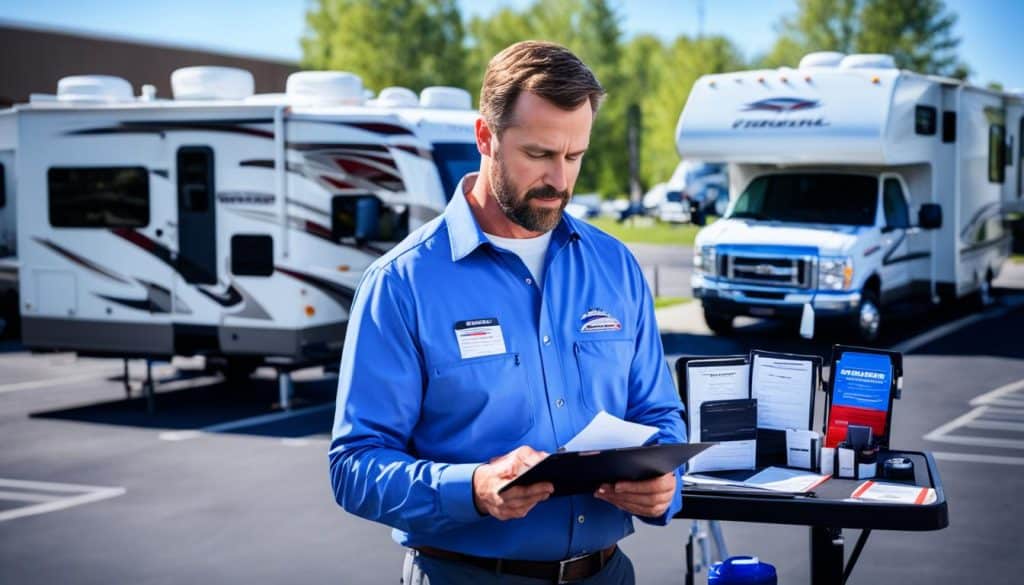 RV inspection checklist Grand Rapids Michigan