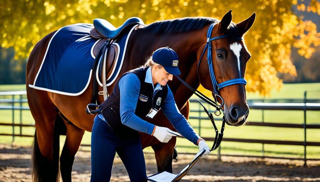 Pre-buy horse inspector examining a horse - Veterinarian Jobs Virginia - Become an Inspector